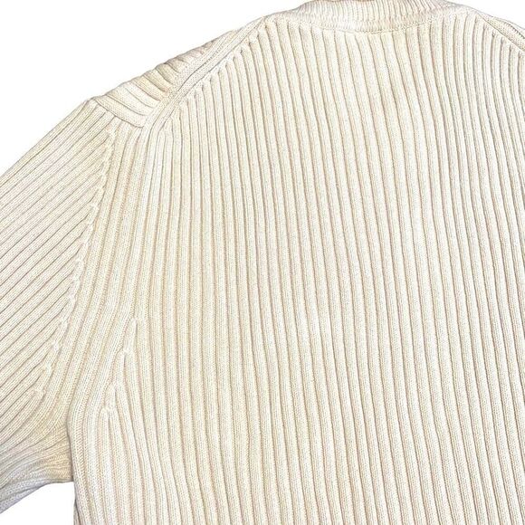 GAP neutral cream soft pullover rib knit crew neck sweater XXL - Picture 5 of 8